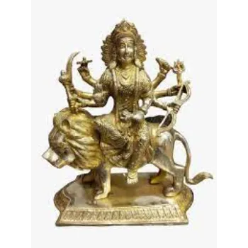  Golden Metal Durga Statue